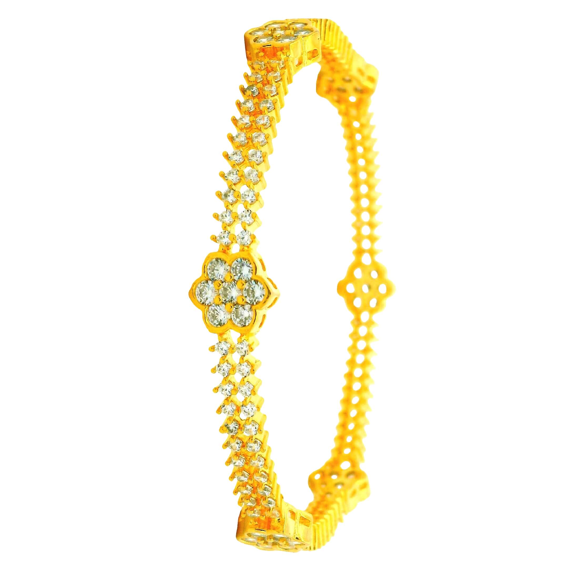 Ornate Vine Filigree Gold Plated Bangles