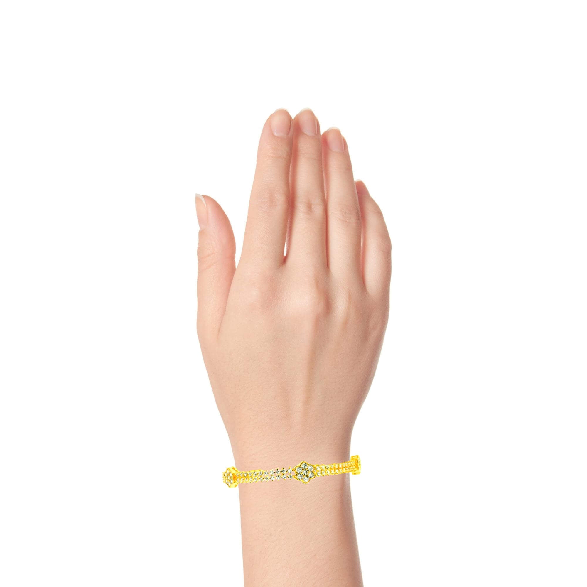 Ornate Vine Filigree Gold Plated Bangles