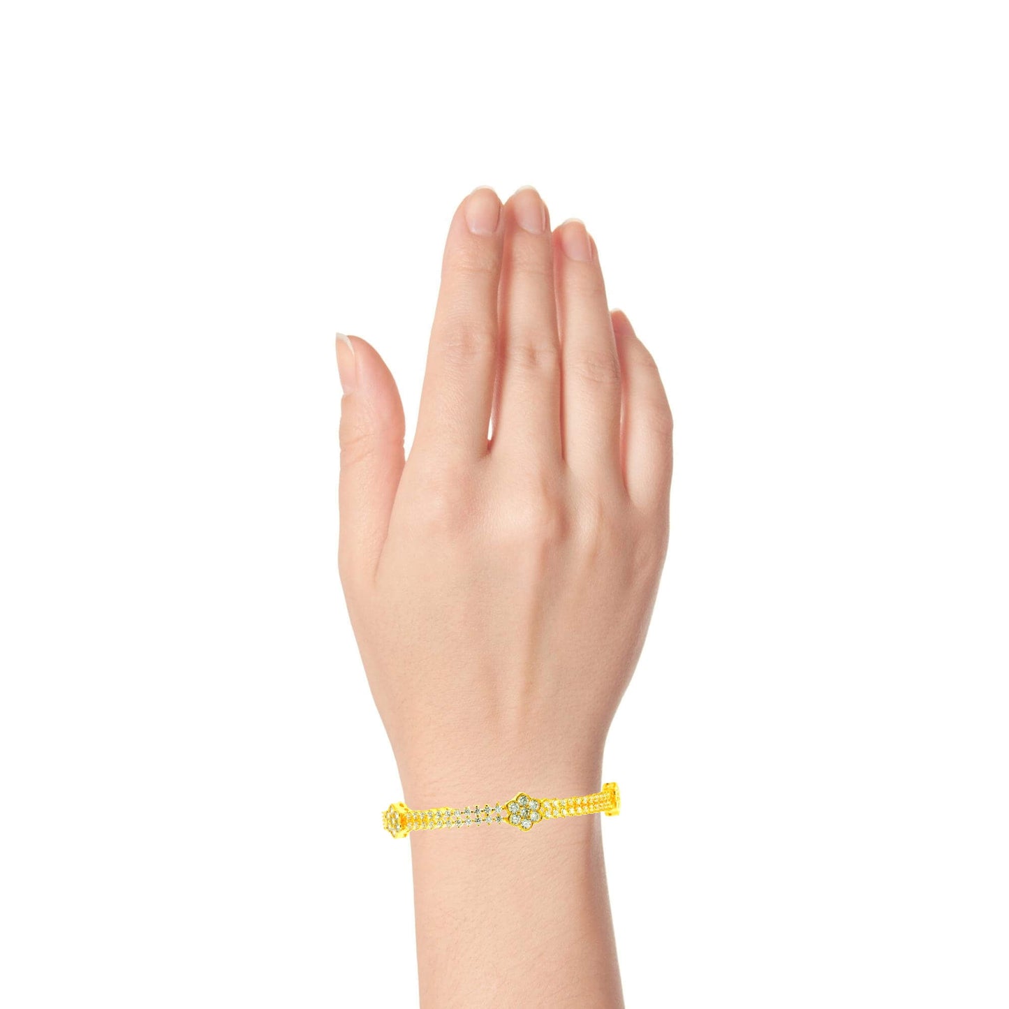 Ornate Vine Filigree Gold Plated Bangles