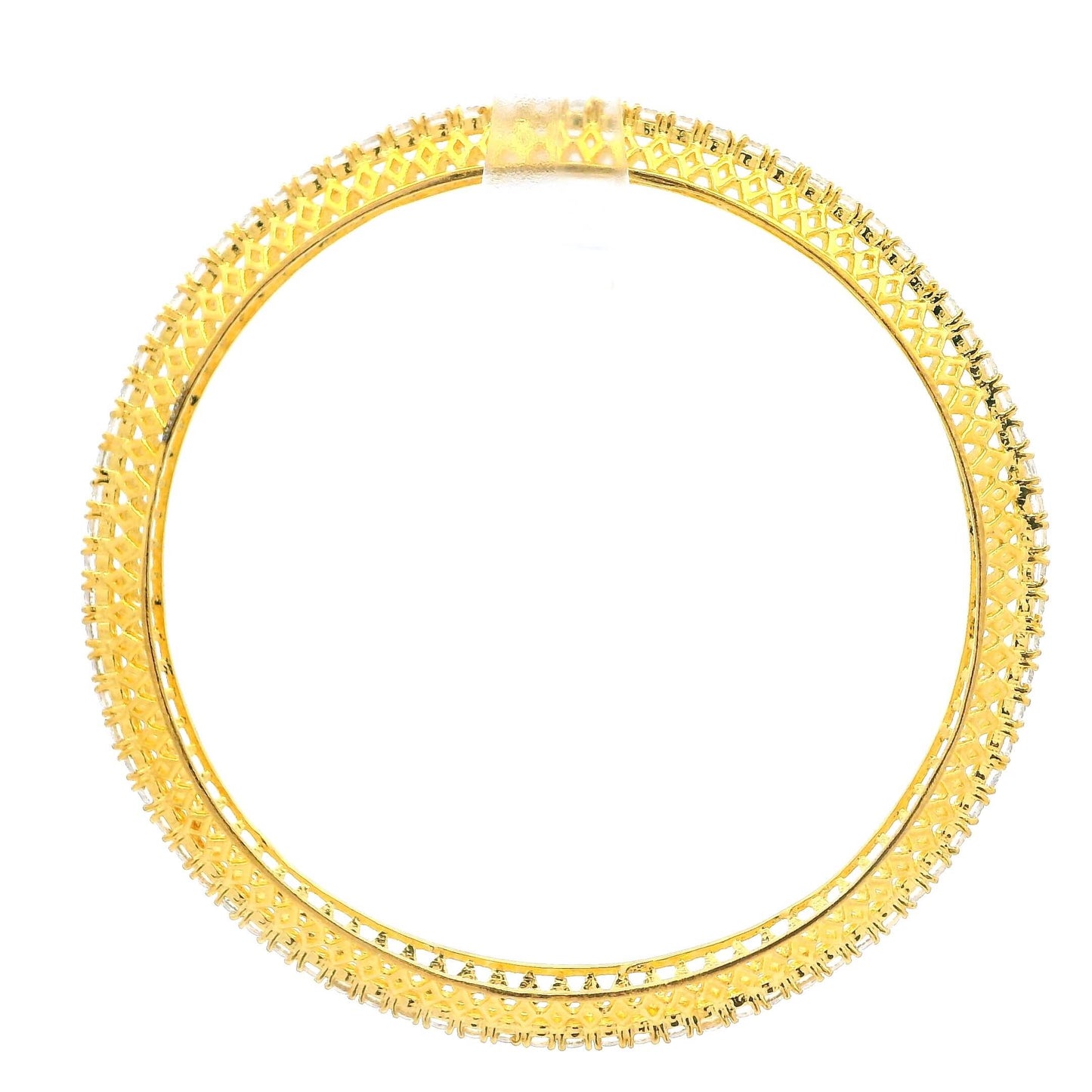Slim Gold Plated Crystal Bangles