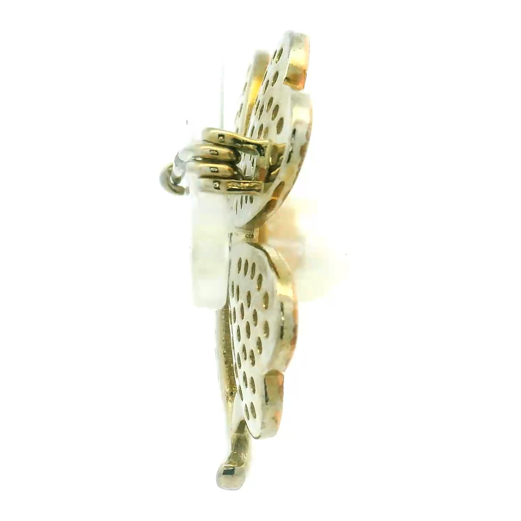 Sparkling Four-Leaf Clover Brooch