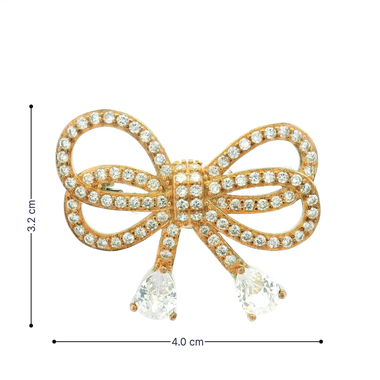 Elegant Ribbon Bow Brooch