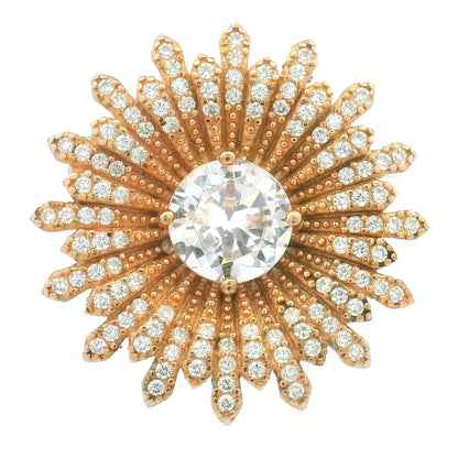 Dazzling Floral Radiance Brooch