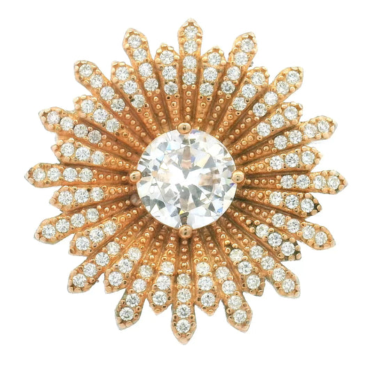 Dazzling Floral Radiance Brooch