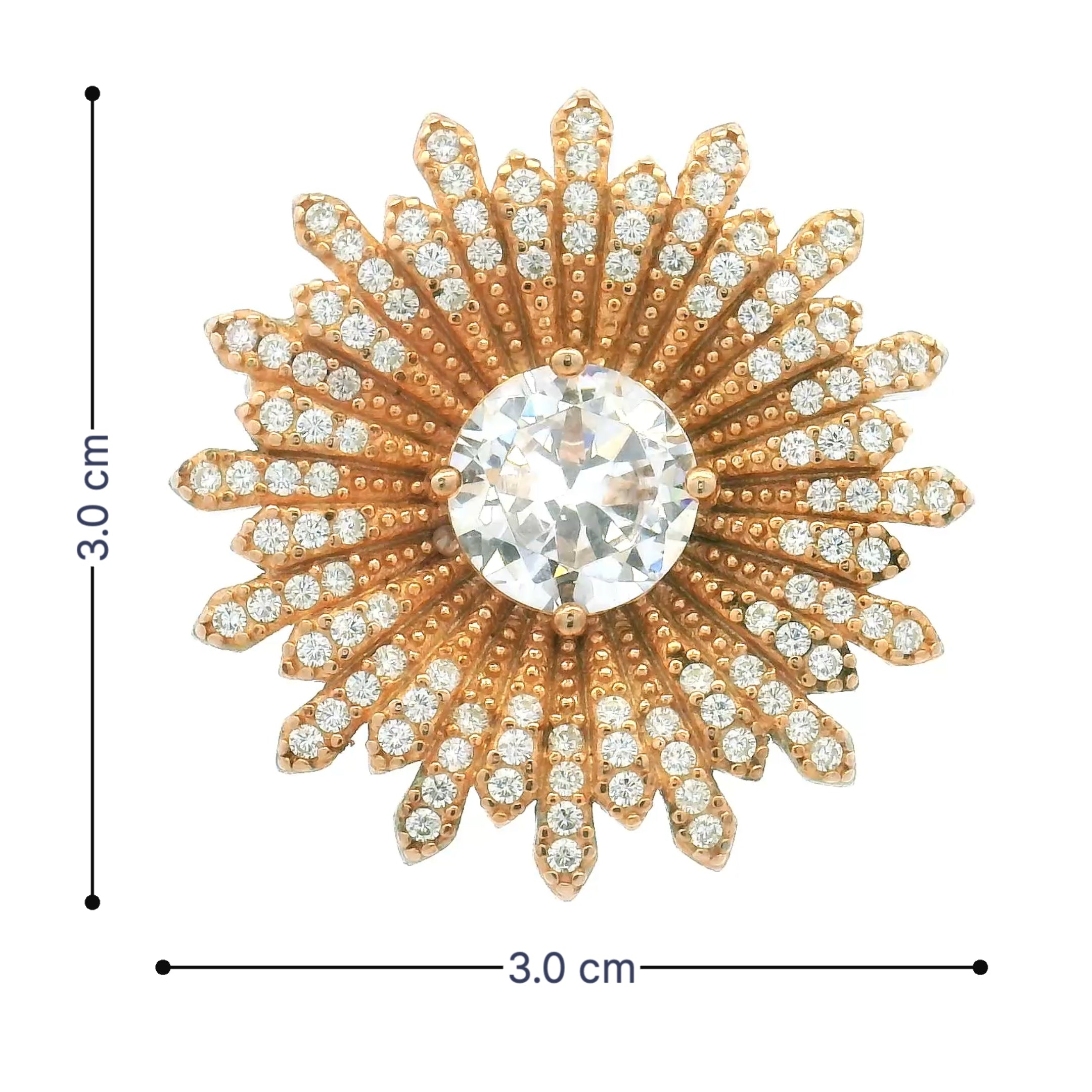 Dazzling Floral Radiance Brooch