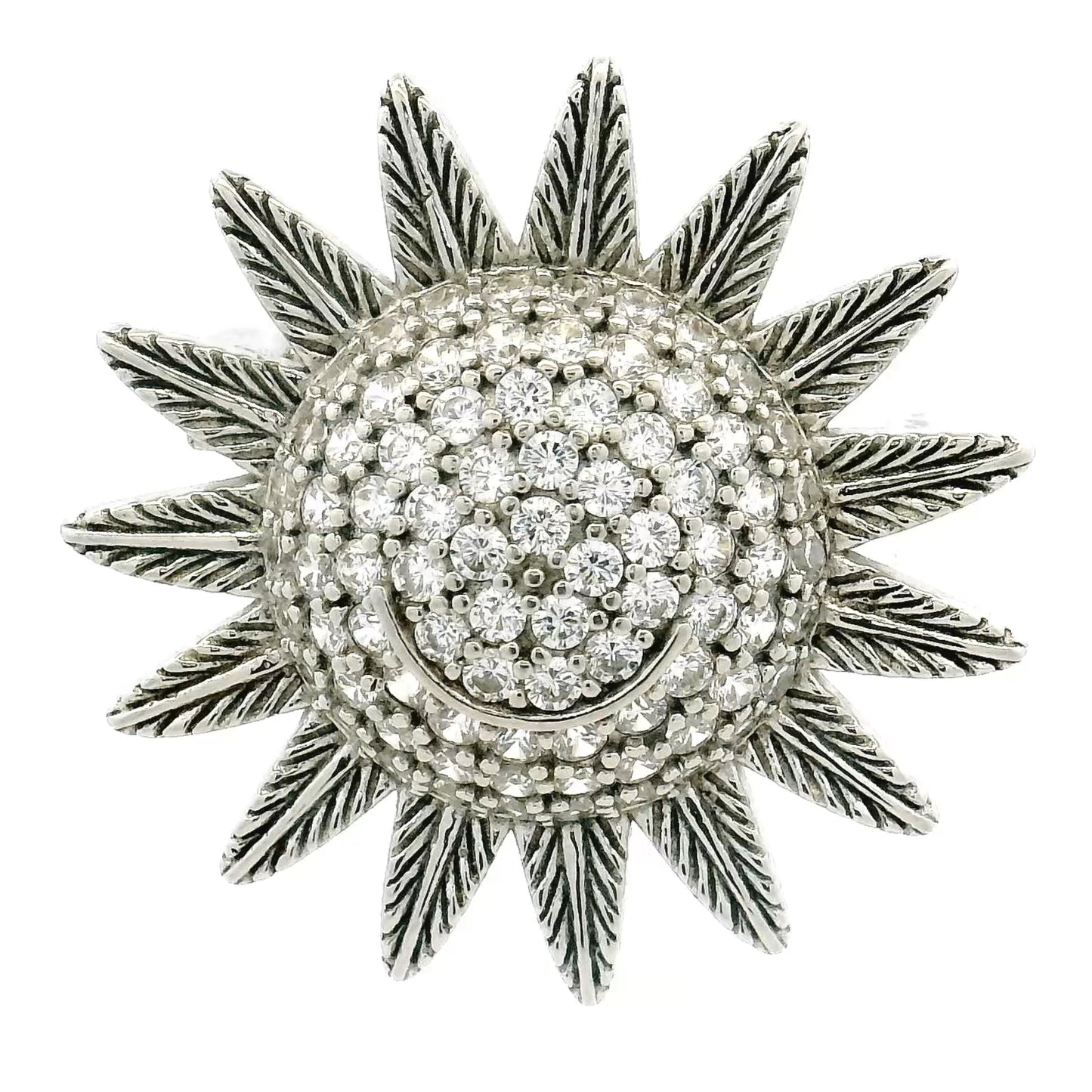Timeless Crystal Sunburst Pin