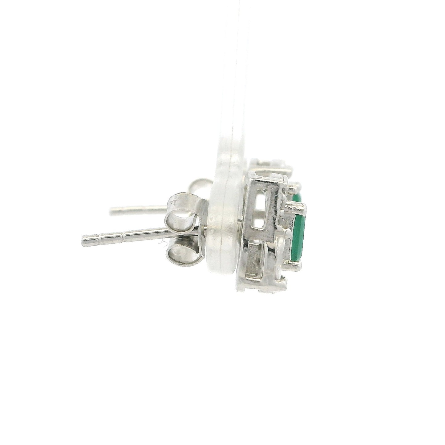 Emerald Green Crystal Geometric Pendant Set