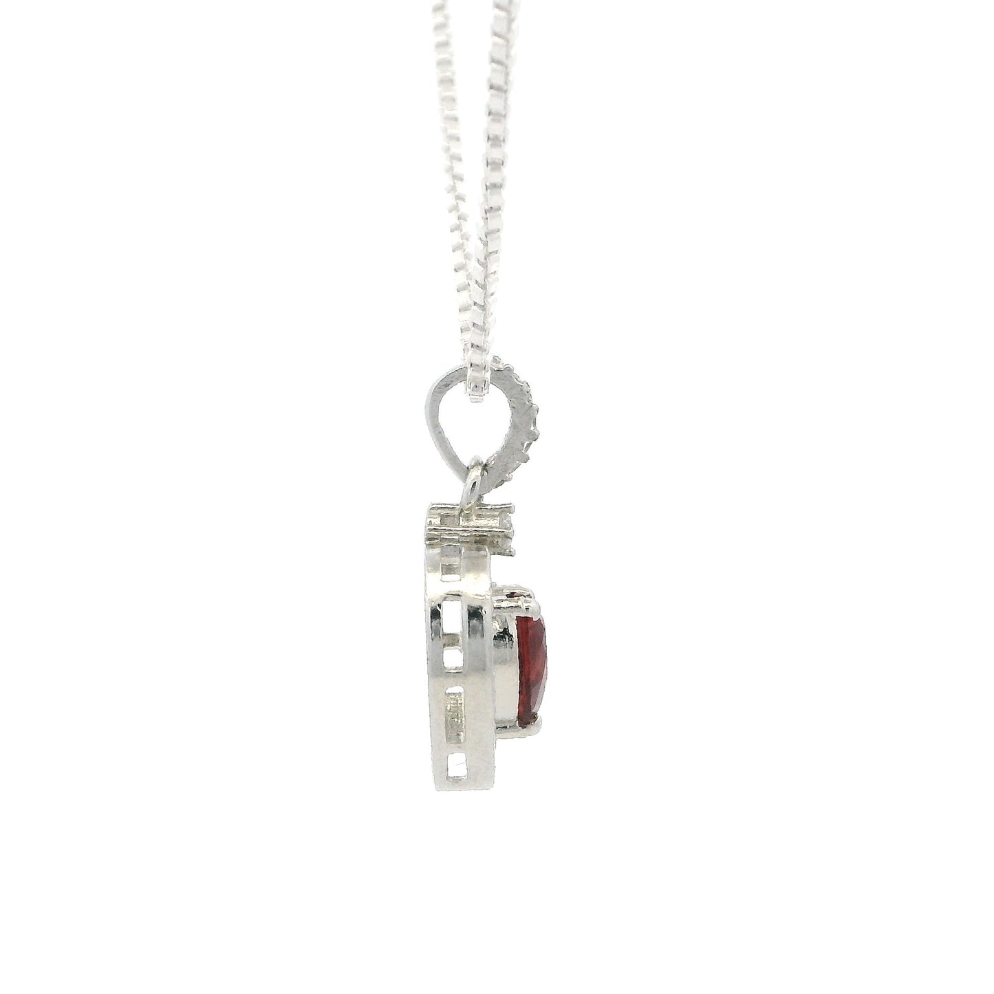 Love Spark Heart Crystal Pendant Set