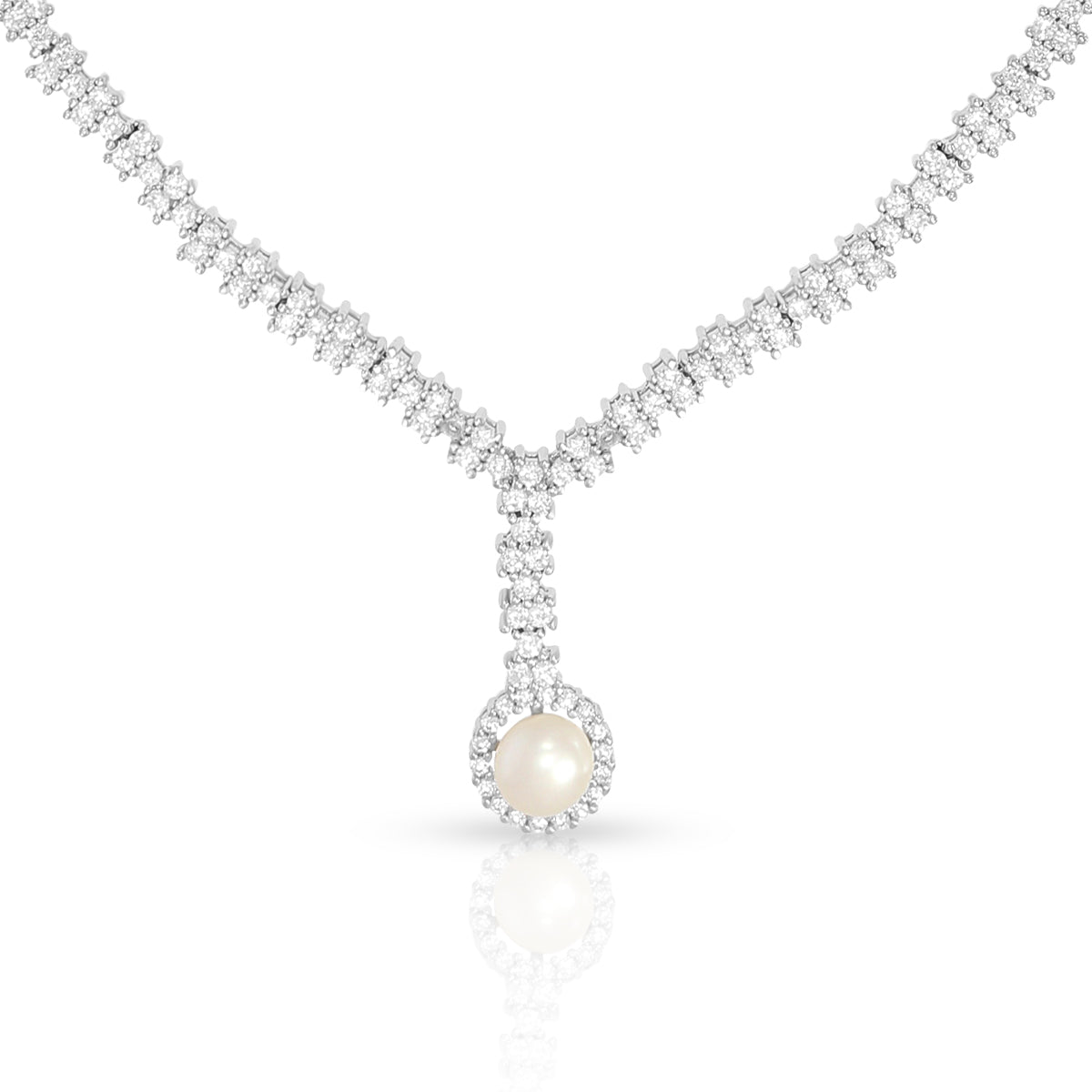 Elegant Pearl Accent Necklace Set