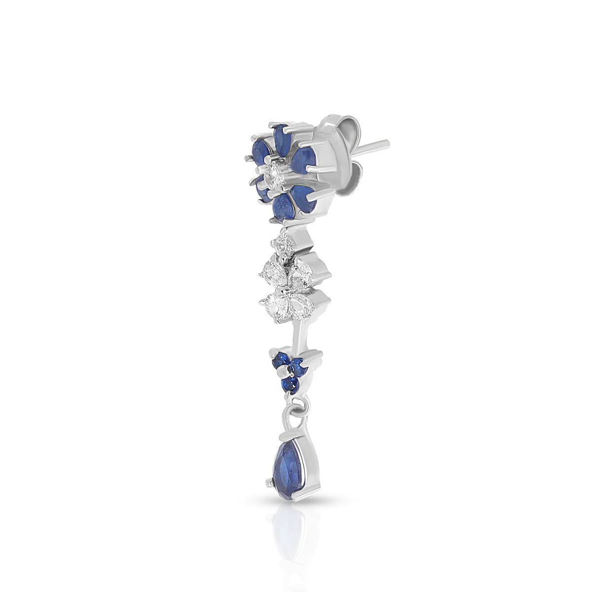 Graceful Blue Floral Necklace Set