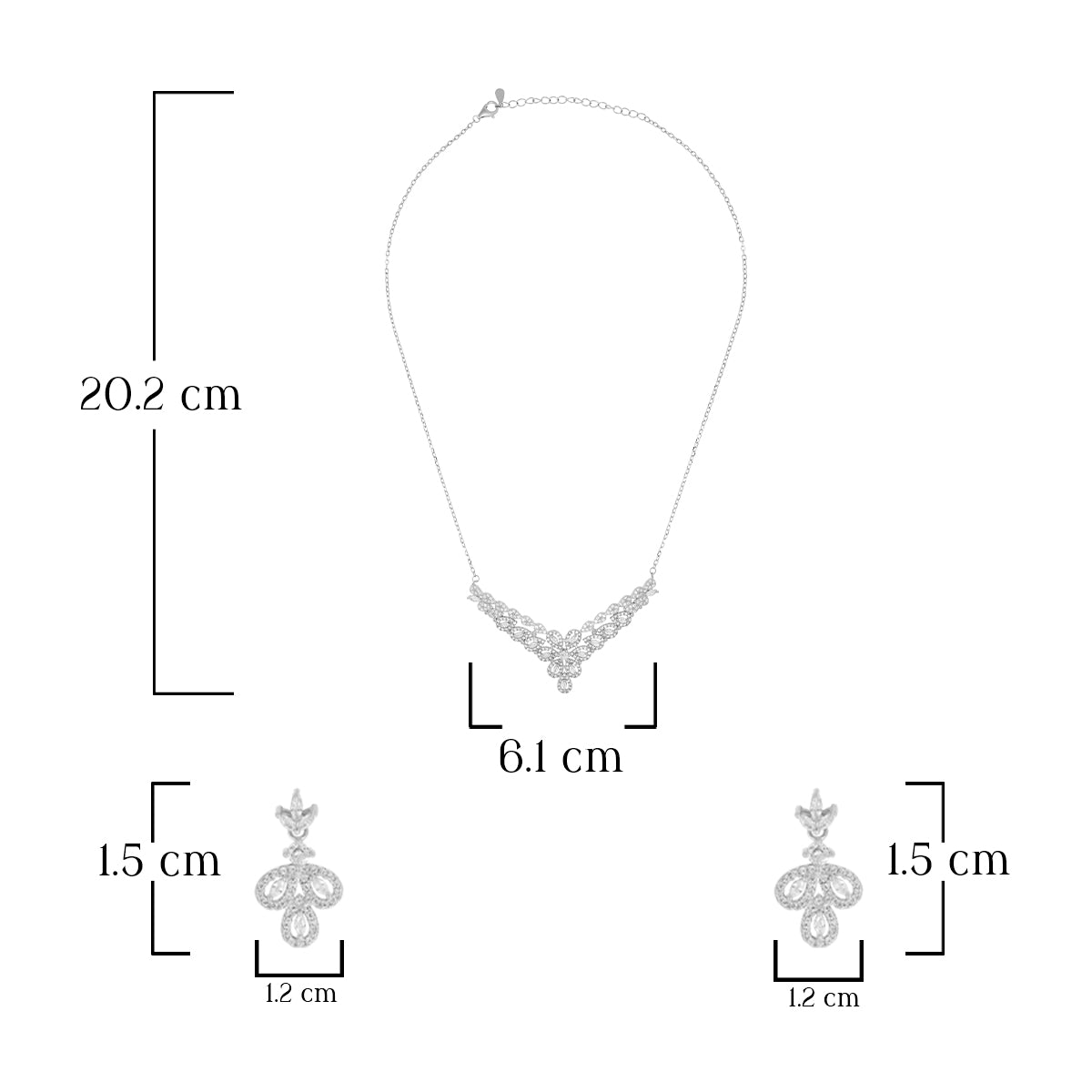 Floral Drop Necklace Set