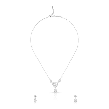 Heart Drop Necklace Set