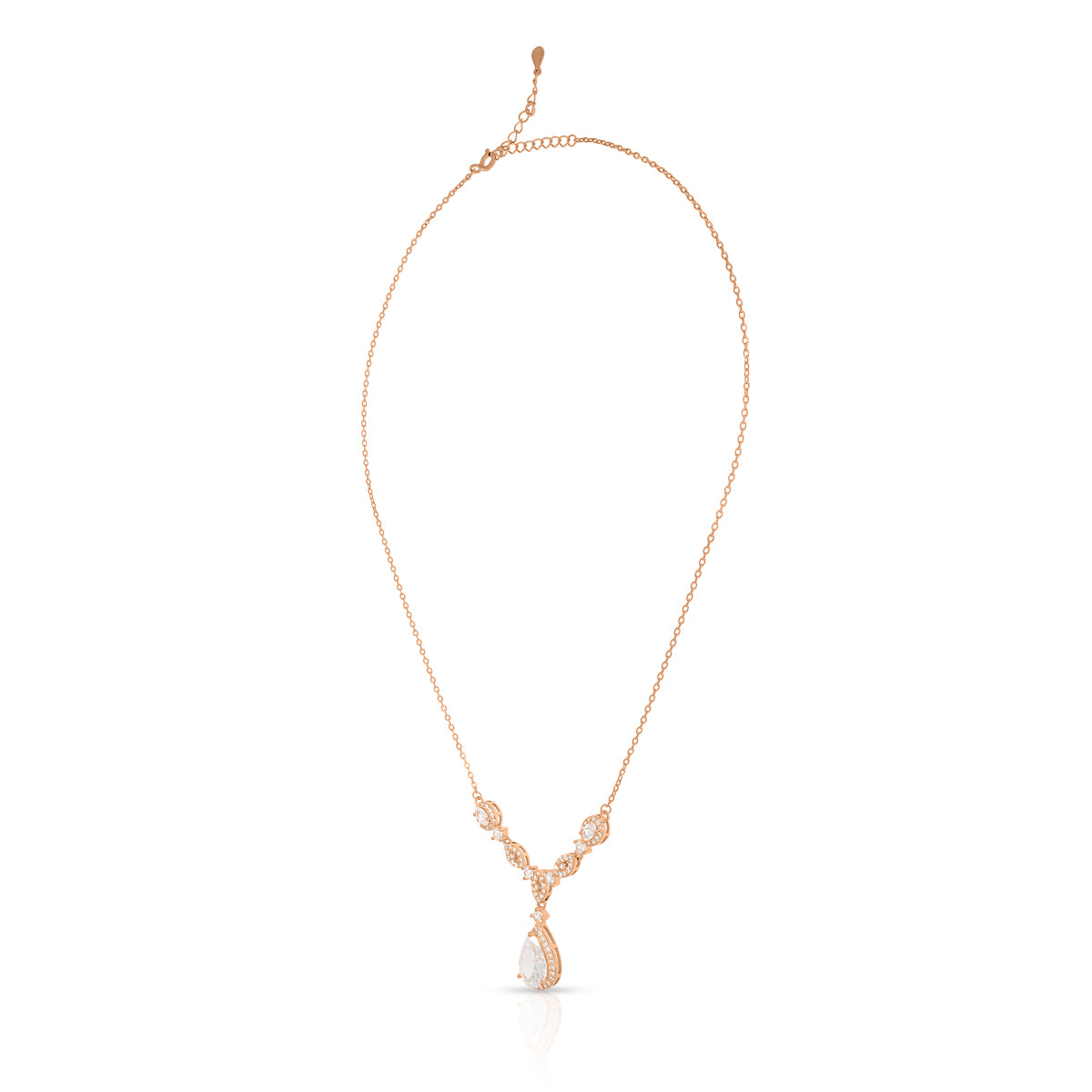 Leaf Link Drop Necklace Set