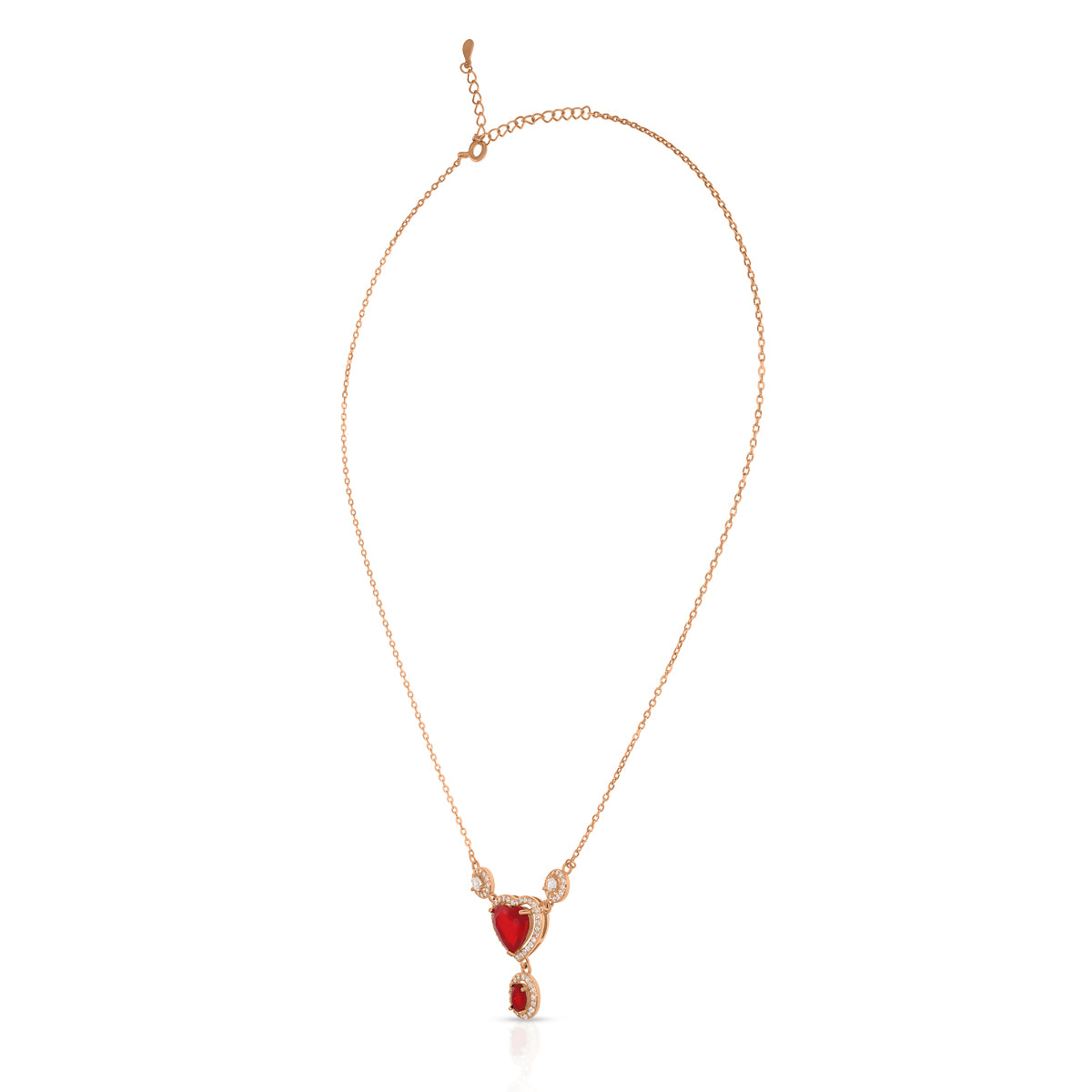 Charming Heart Drop Necklace Set