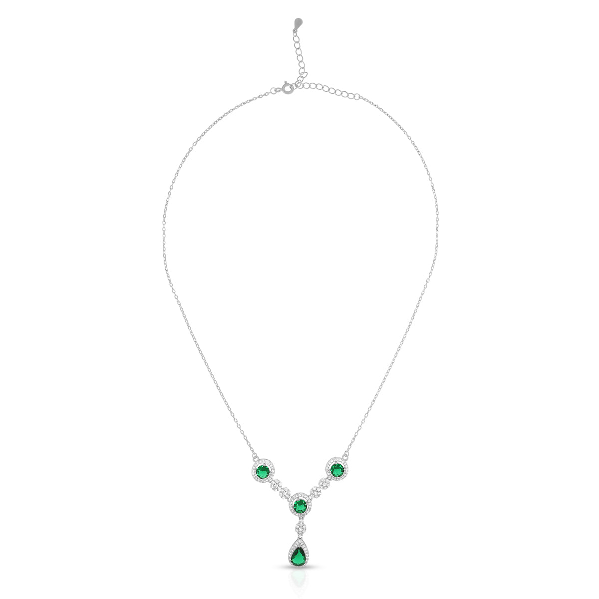 Graceful Emerald Necklace Set