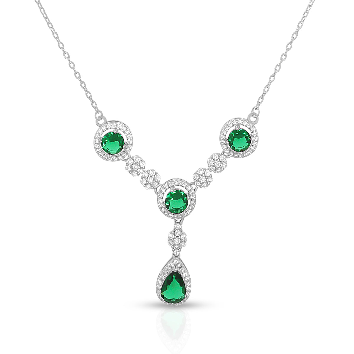 Graceful Emerald Necklace Set