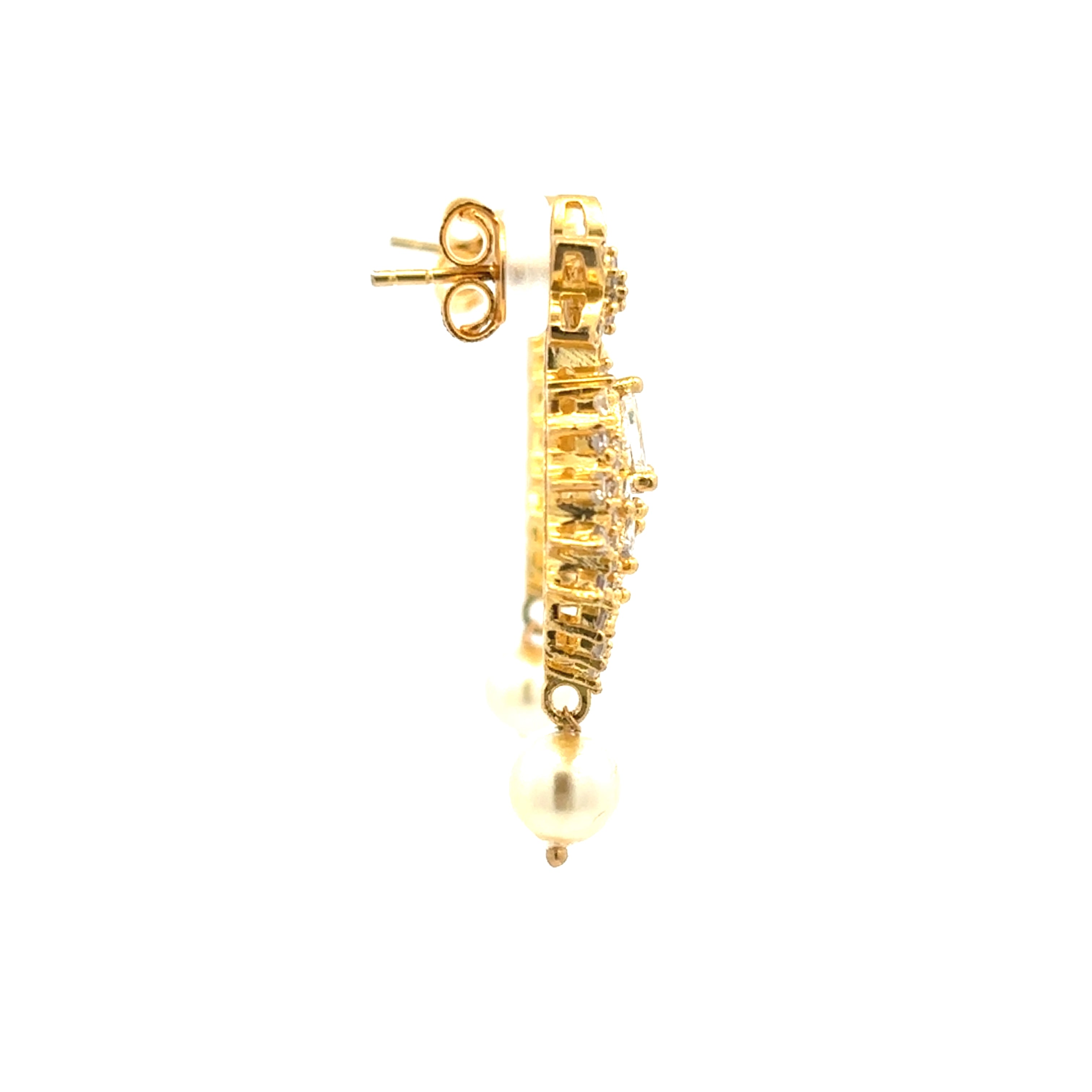Regal Sparkle Gold Plated Necklace Set