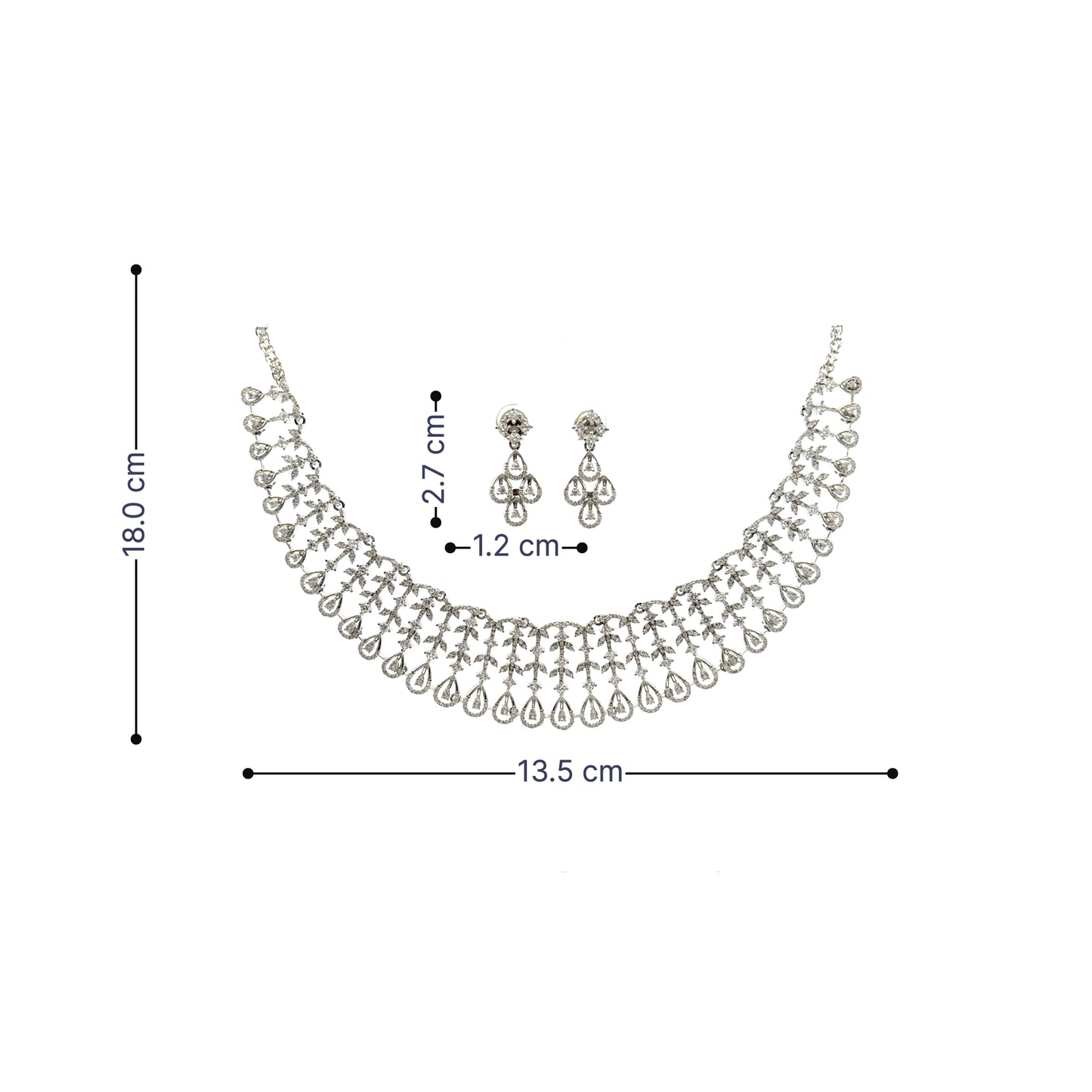 Shimmering Teardrop Necklace Set