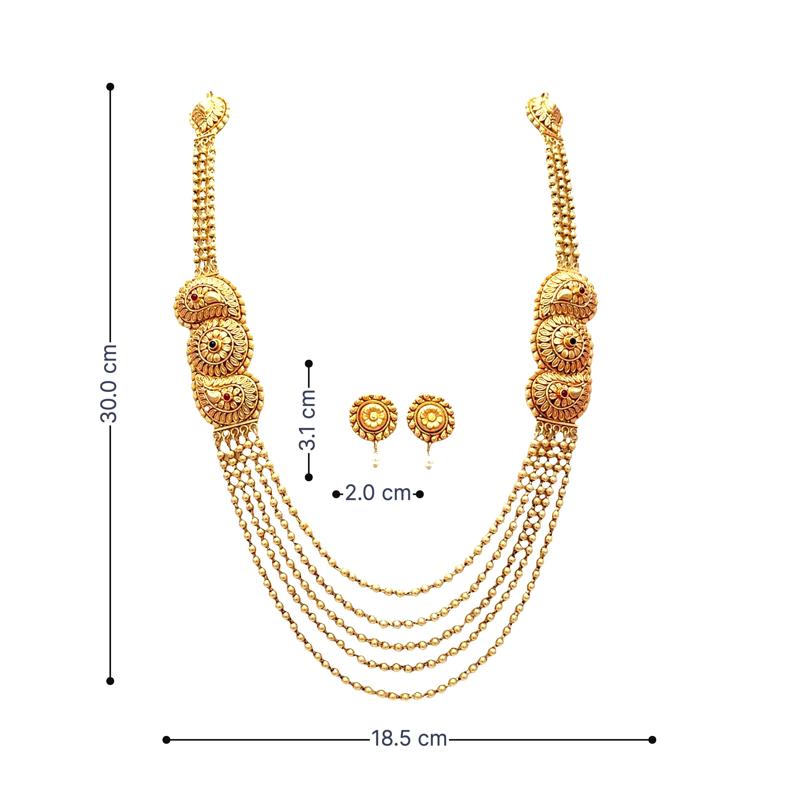 Multi-Layer Gold Plated Necklace Set