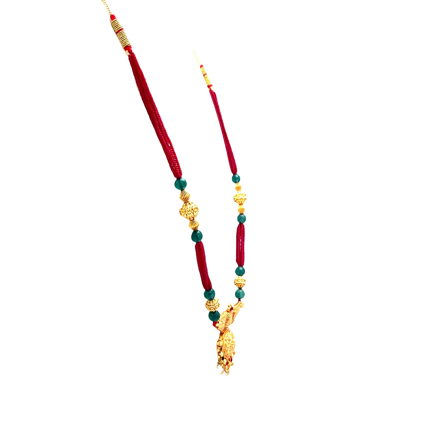 Traditional Threaded Gold Plated Neckalce Set