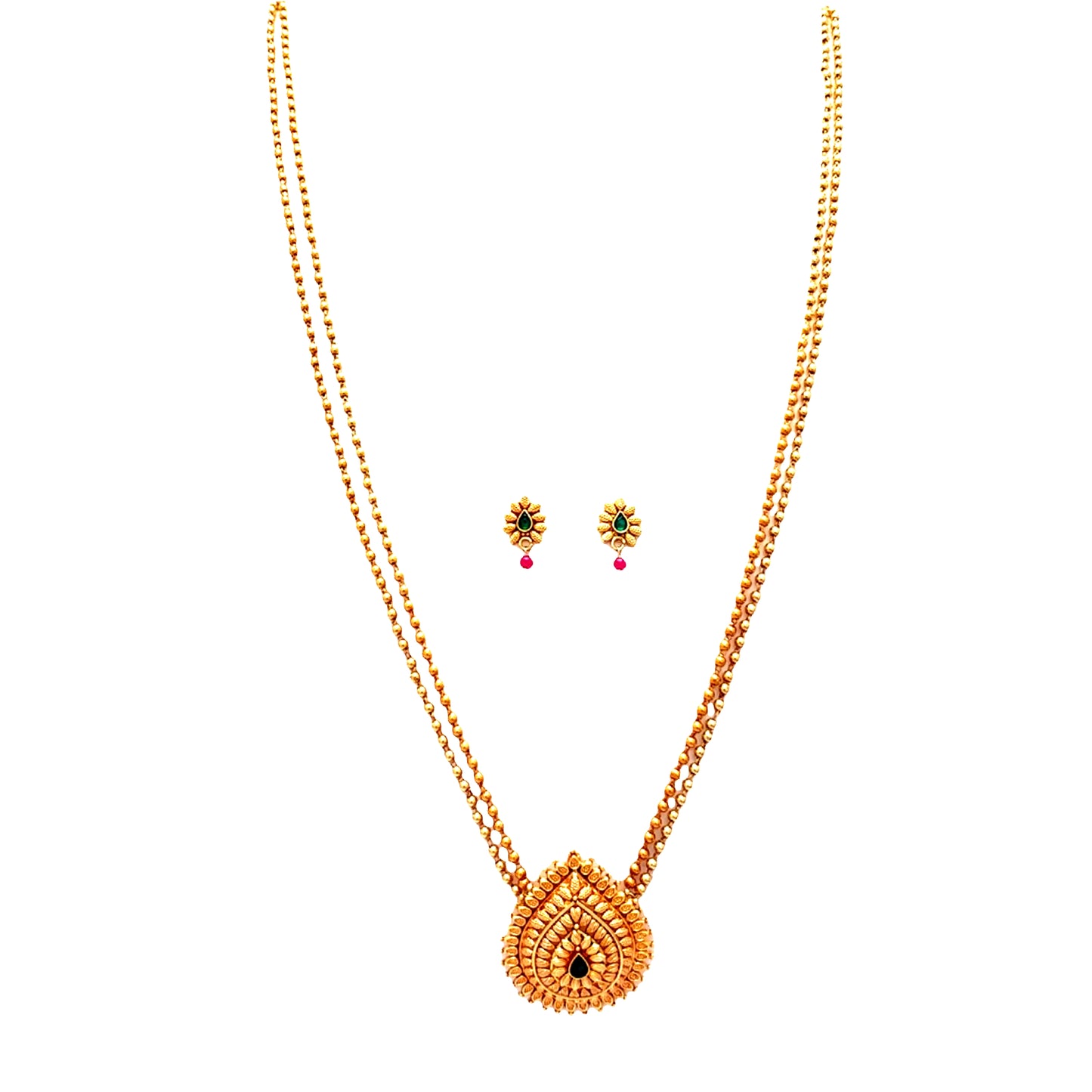 Long Gold Plated Necklace Set