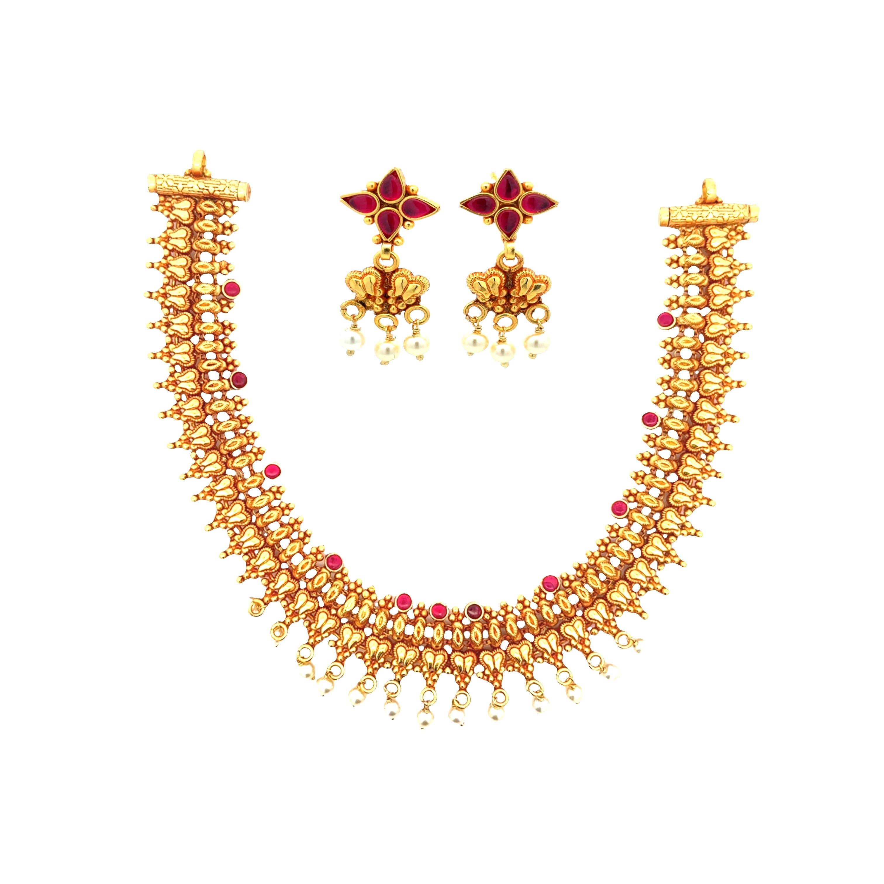 Golden Luxe Silver Choker Set
