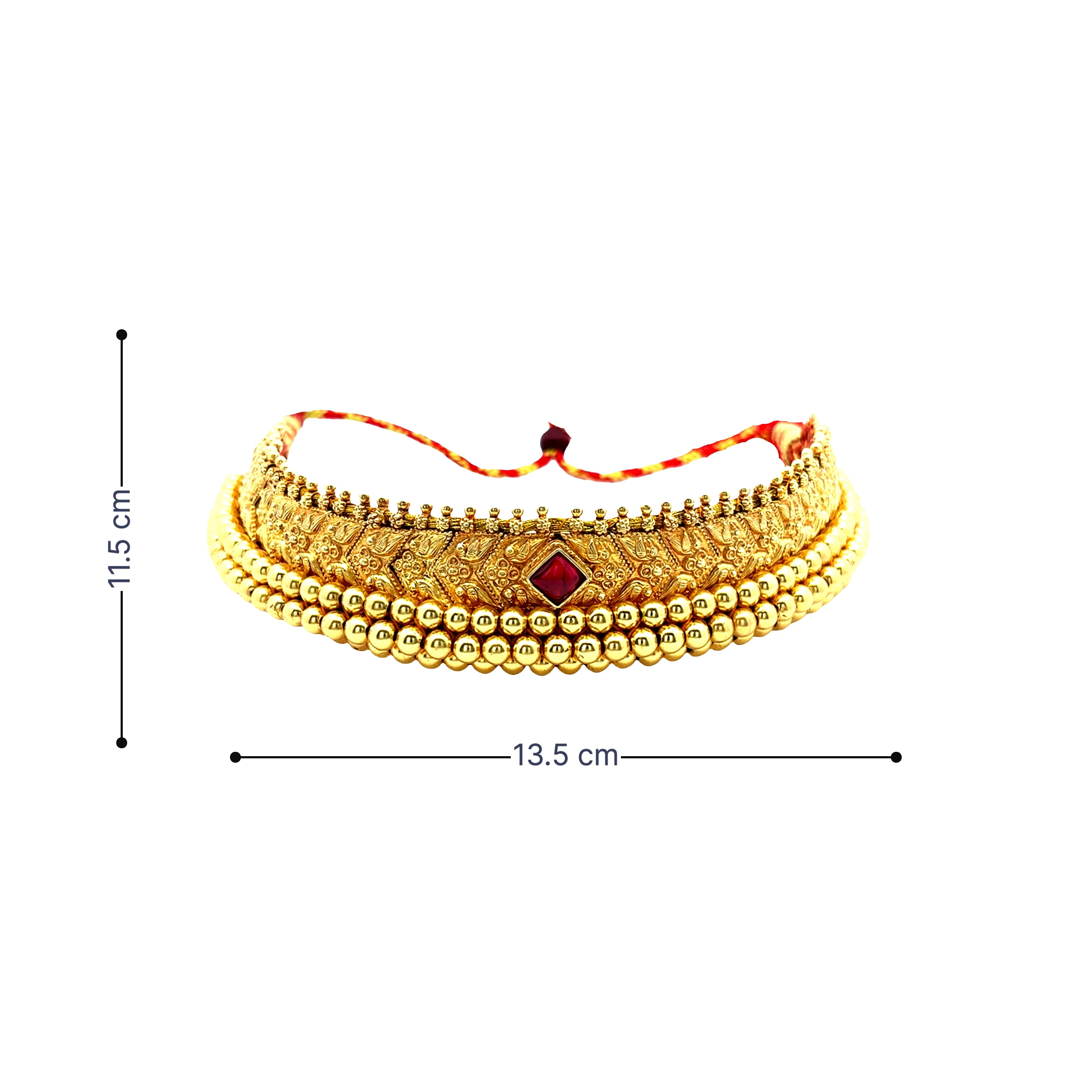 Antique Finish Gold Choker Set