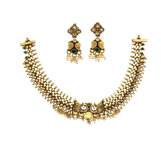 Gold Plated Choker Necklace Set