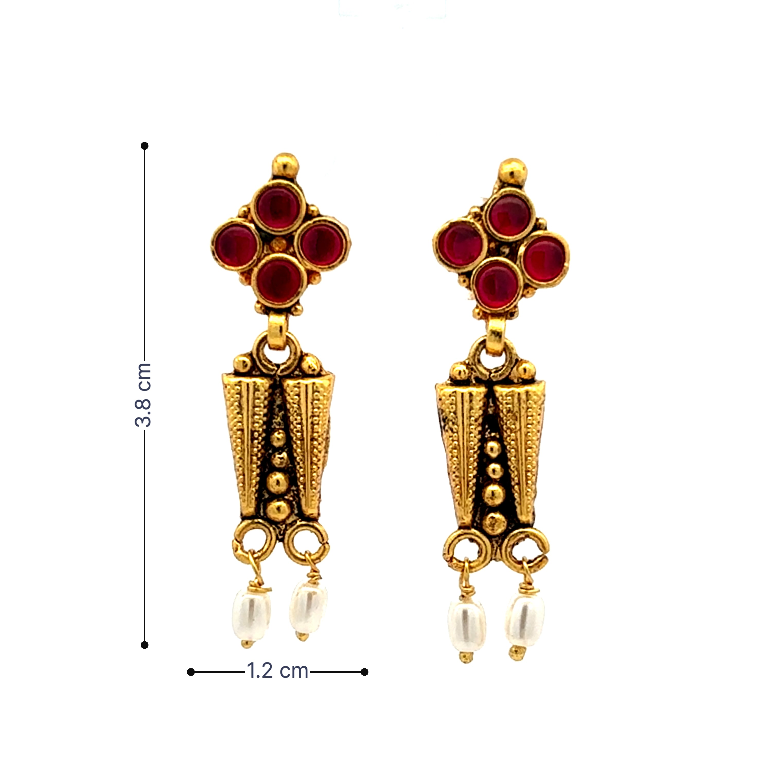 Royal Ruby Charm Necklace Set