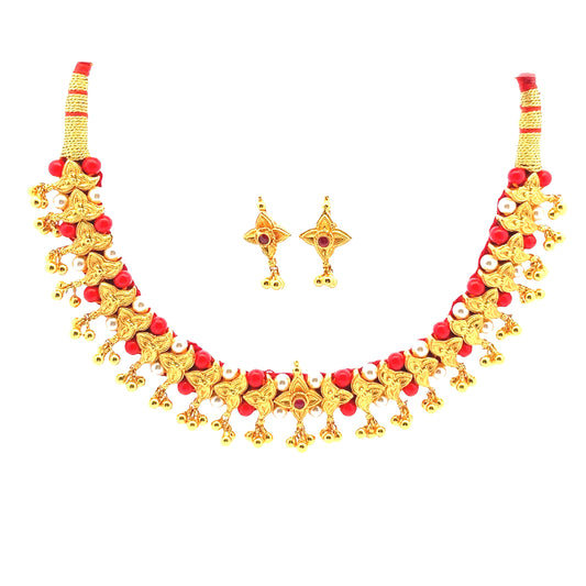 Scarlet Bloom Necklace Set