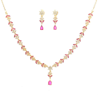 Royal Ruby Shine Necklace Set