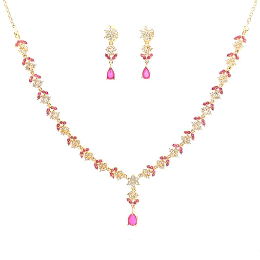 Royal Ruby Shine Necklace Set