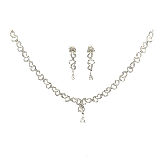 Graceful Loop Charm Necklace Set