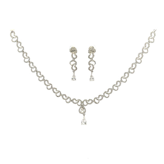 Graceful Loop Charm Necklace Set