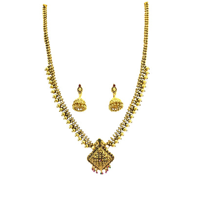 Premium Traditional Gold Plated Necklace Set