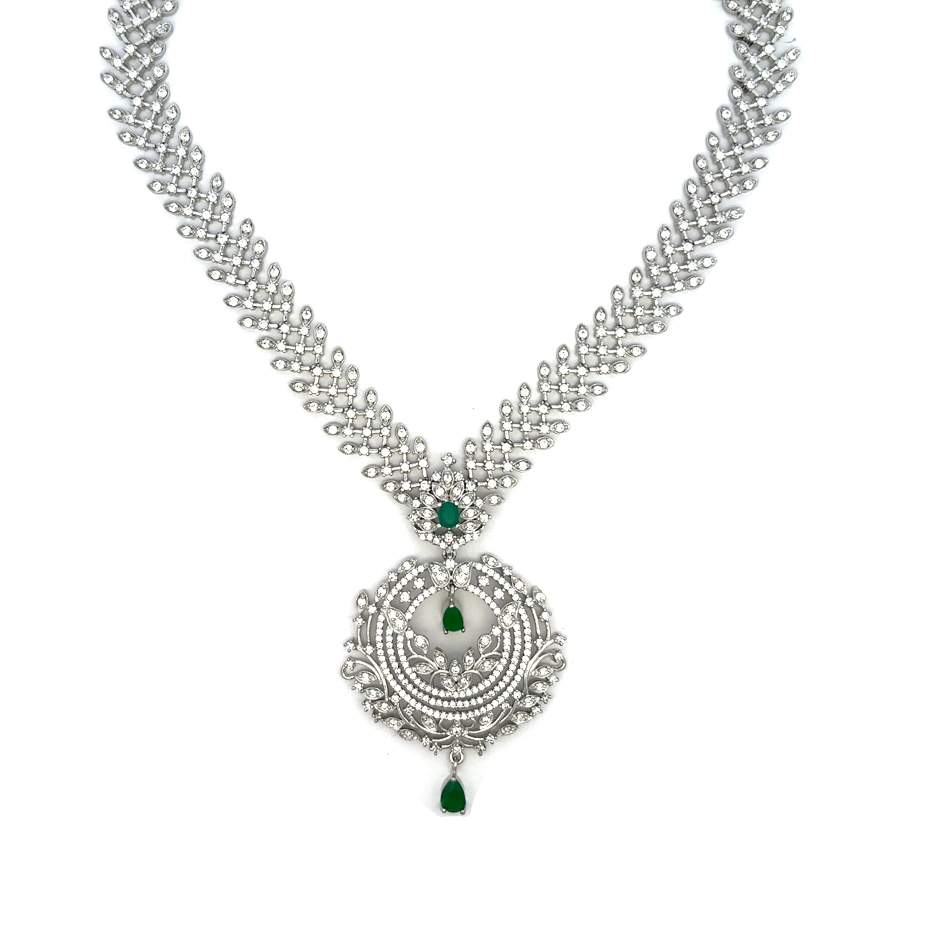 Timeless Emerald Elegance Necklace Set