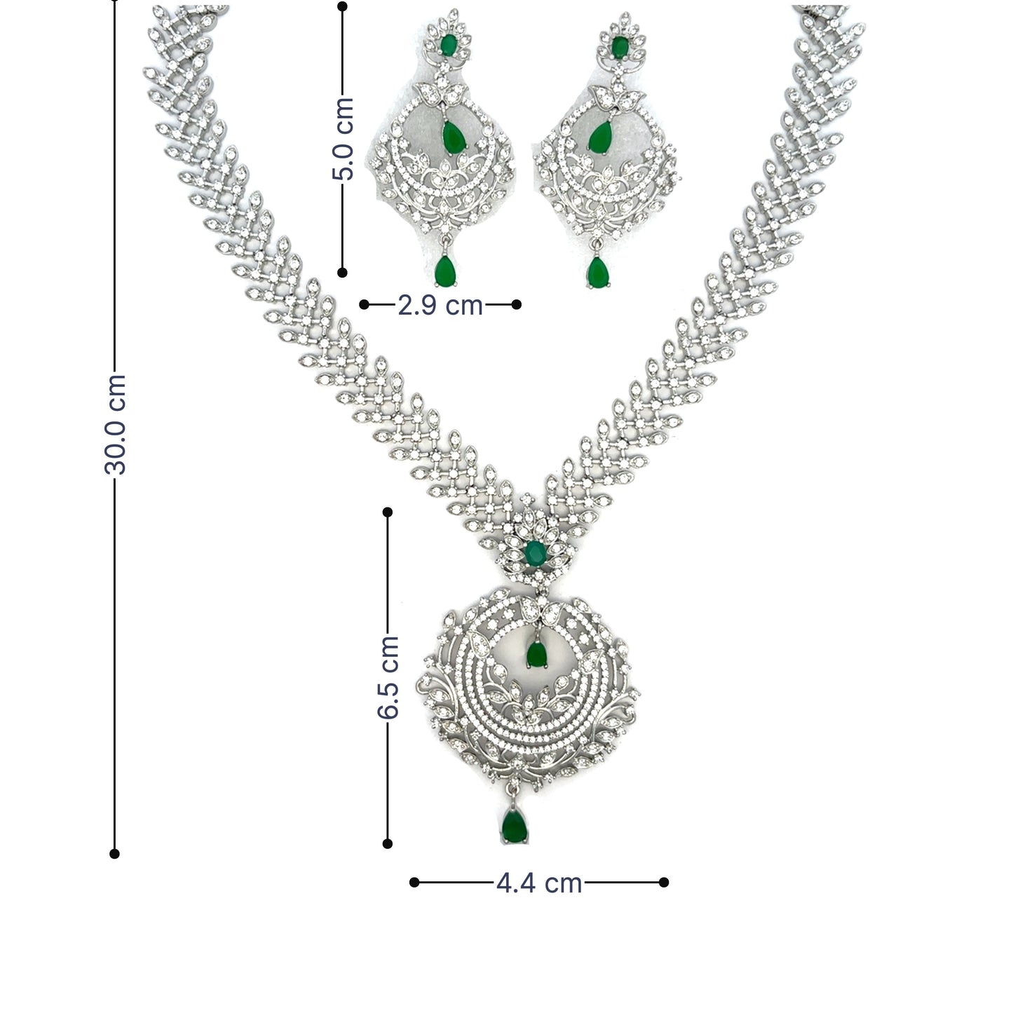 Timeless Emerald Elegance Necklace Set