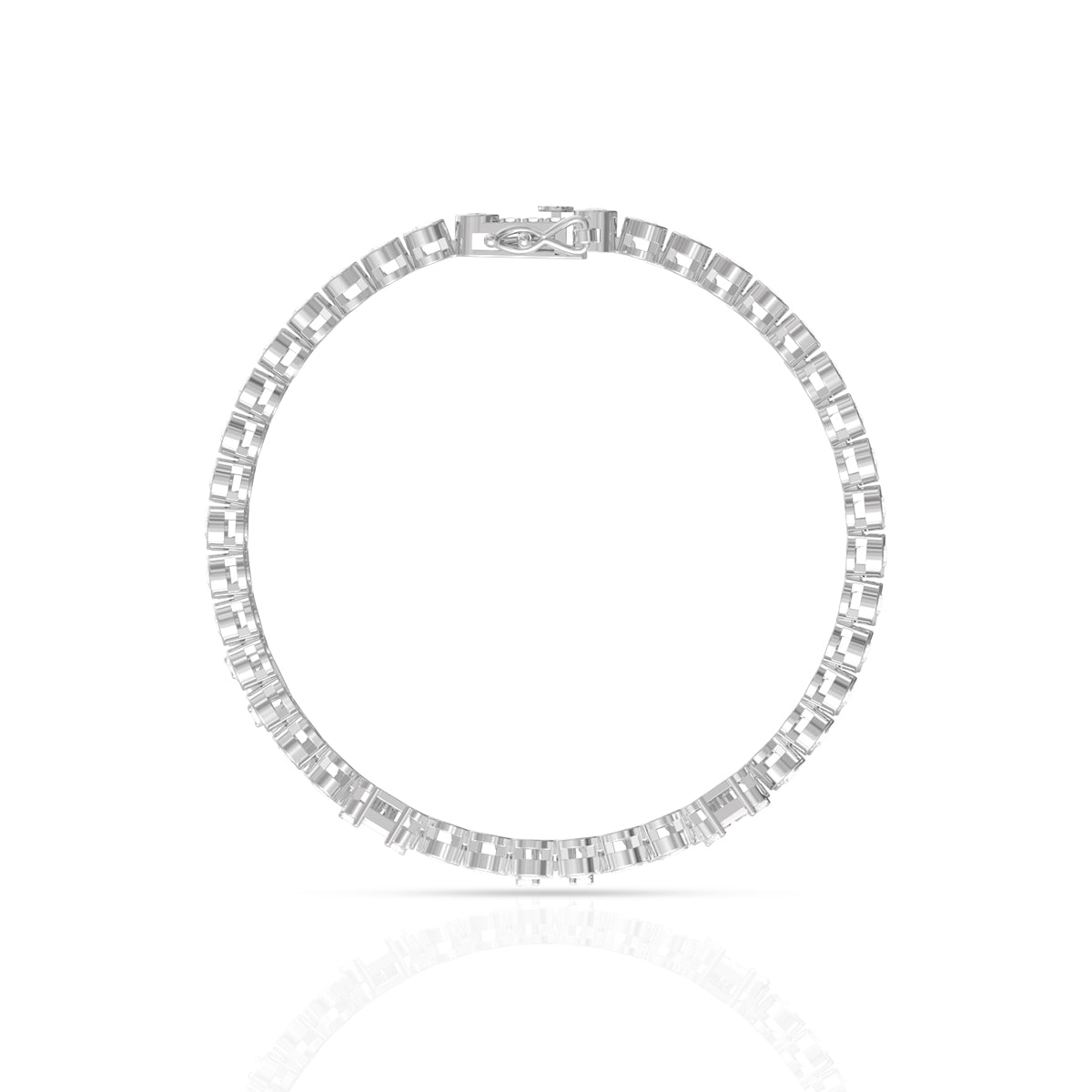 Dual Diamond Bracelet In Silver