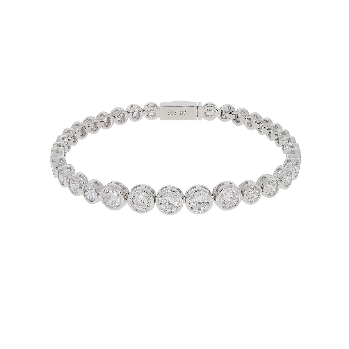 925 Sterling Silver Crystal Cubic Zirconia Tennis Diamond Braclet