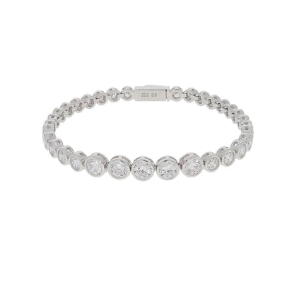 925 Sterling Silver Crystal Cubic Zirconia Tennis Diamond Braclet