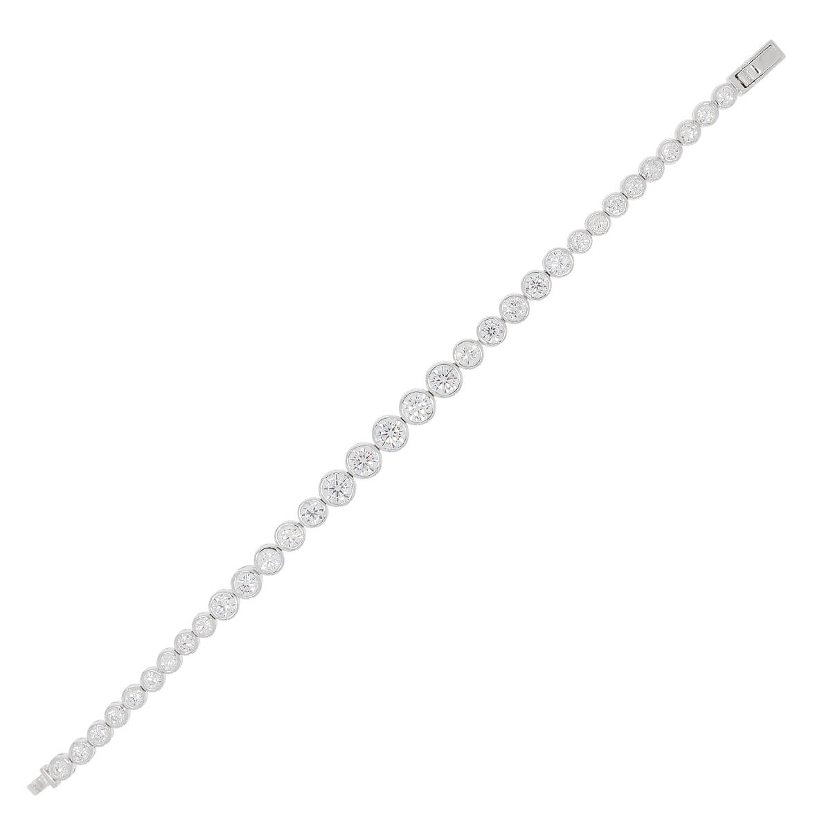 925 Sterling Silver Crystal Cubic Zirconia Tennis Diamond Braclet