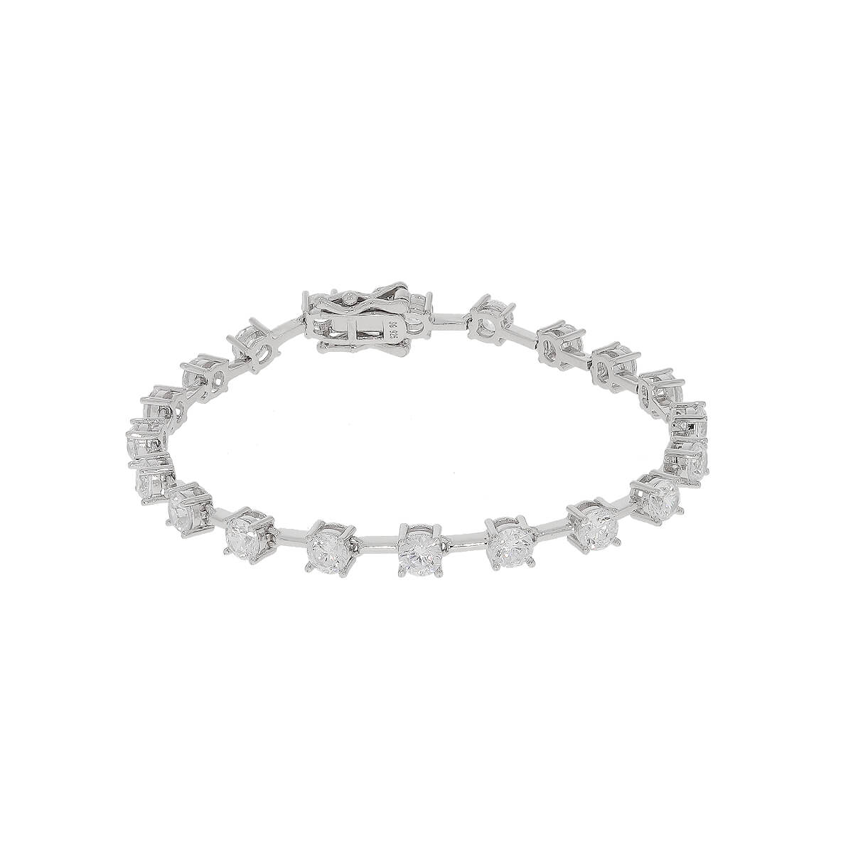 925 Sterling Silver Crystal Cubic Zirconia Tennis Diamond Bracelet
