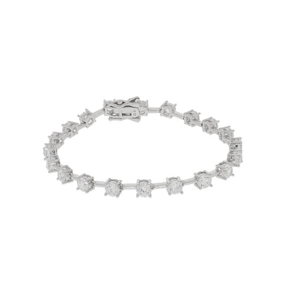925 Sterling Silver Crystal Cubic Zirconia Tennis Diamond Bracelet