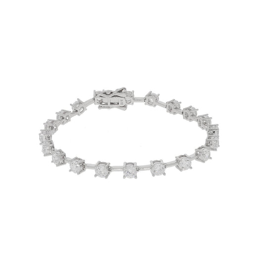 925 Sterling Silver Crystal Cubic Zirconia Tennis Diamond Bracelet