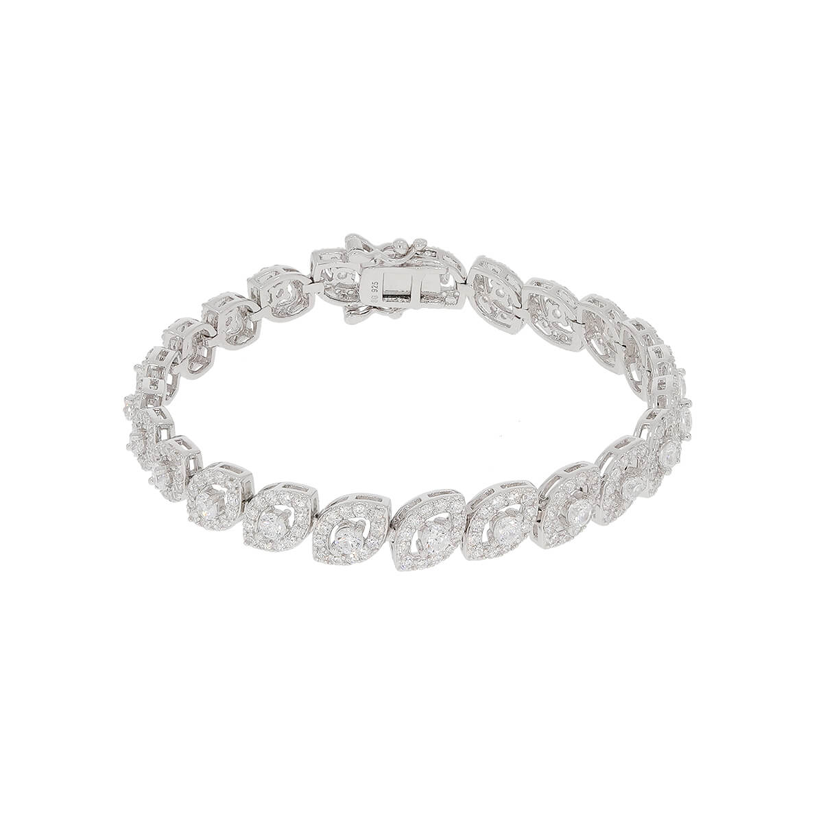 925 Sterling Silver Crystal Cubic Tennis Bracelet