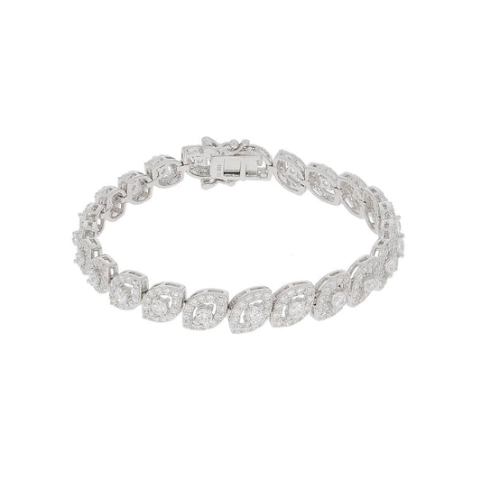 925 Sterling Silver Crystal Cubic Tennis Bracelet