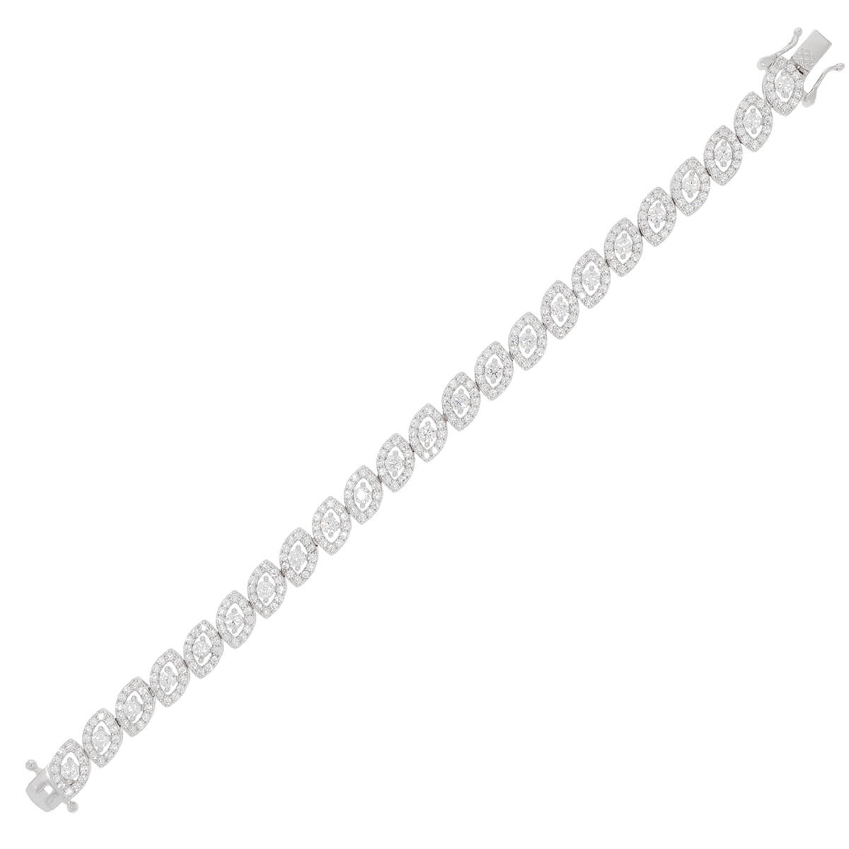 925 Sterling Silver Crystal Cubic Tennis Bracelet
