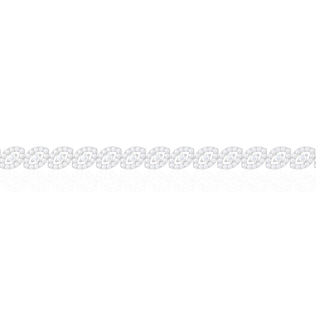 925 Sterling Silver Crystal Cubic Tennis Bracelet