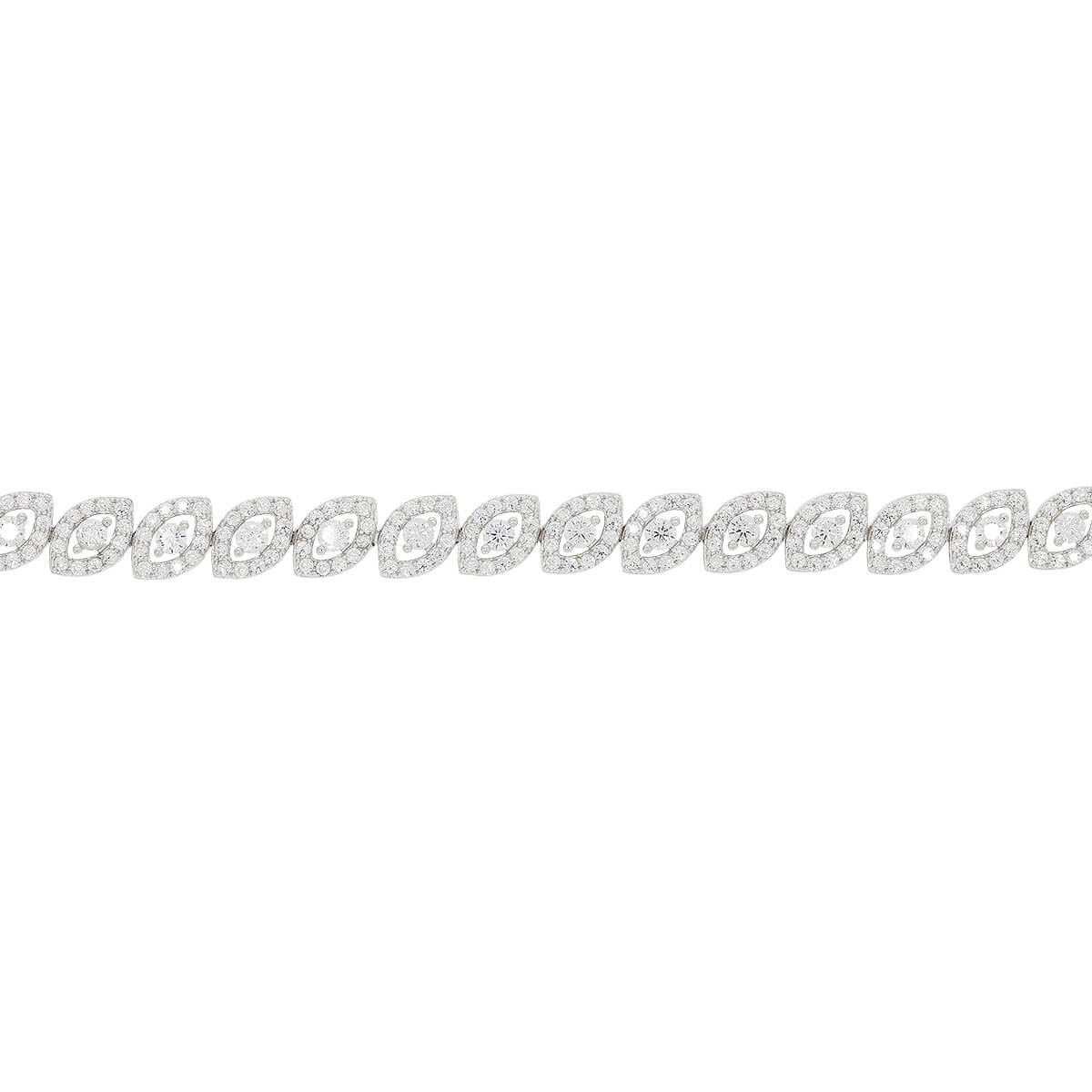 925 Sterling Silver Crystal Cubic Tennis Bracelet
