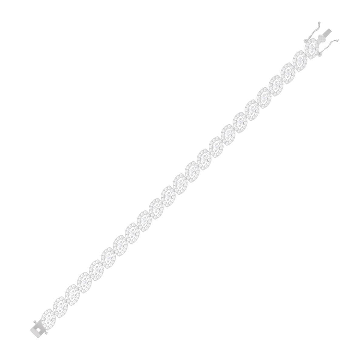 925 Sterling Silver Crystal Cubic Tennis Bracelet